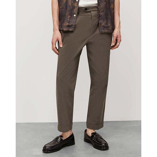 Allsaints Australia Mens Capella Cropped Tapered Pants Brown AU54-205